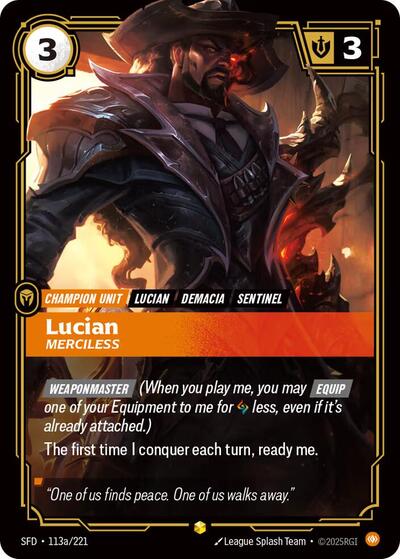 Lucian - Merciless (Showcase) (Alternate Art) [SFD-113a-S-ALT]