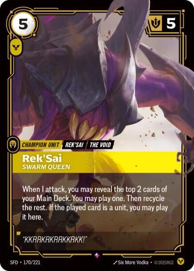 Rek'Sai - Swarm Queen (Rare) [SFD-170-R]