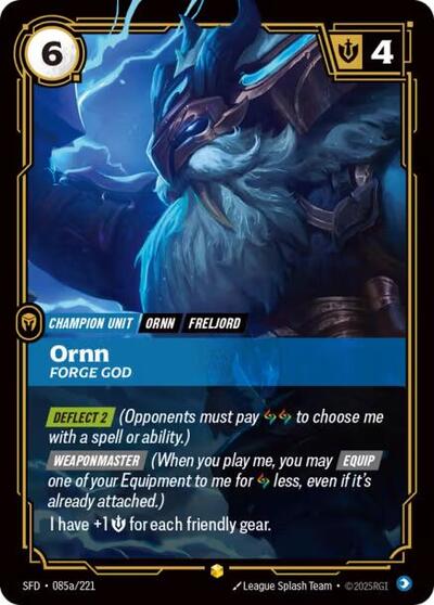 Ornn - Forge God (Showcase) (Alternate Art) [SFD-085a-S-ALT]