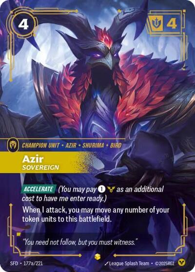 Azir - Sovereign (Showcase) (Alternate Art) [SFD-177a-S-ALT]