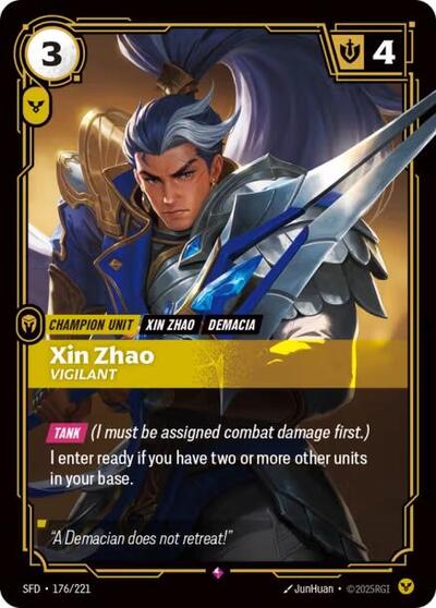 Xin Zhao - Vigilant (Rare) [SFD-176-R]