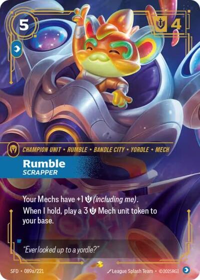 Rumble - Scrapper (Showcase) (Alternate Art) [SFD-089a-S-ALT]