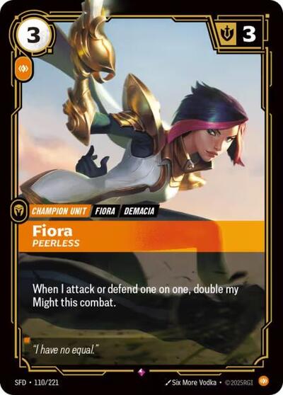 Fiora - Peerless (Rare) [SFD-110-R]