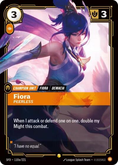 Fiora - Peerless (Showcase) (Alternate Art) [SFD-110a-S-ALT]