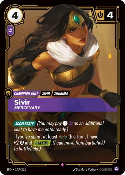 Sivir - Mercenary (Rare) [SFD-143-R]