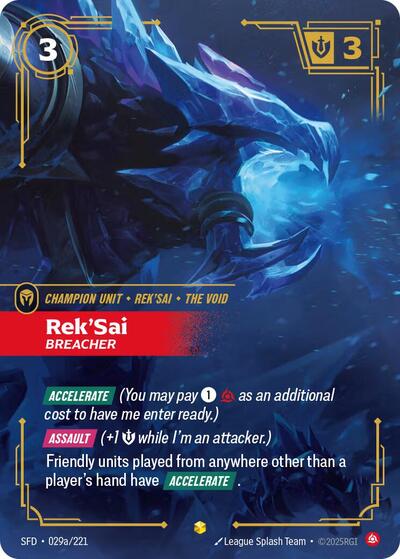 Rek'Sai - Breacher (Showcase) (Alternate Art) [SFD-029a-S-ALT]