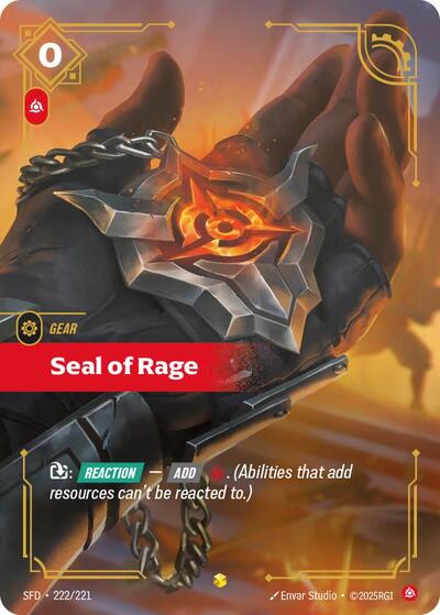 Seal of Rage (Showcase) [SFD-222-S]