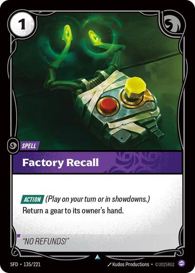 Factory Recall (Uncommon) [SFD-135-U]