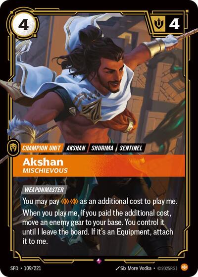 Akshan - Mischievous (Rare) [SFD-109-R]