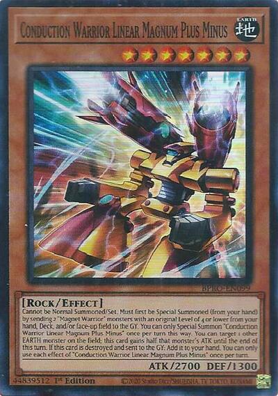 Conduction Warrior Linear Magnum Plus Minus (Super Rare) [BPRO-EN099-SuR]