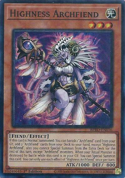 Highness Archfiend (Super Rare) [BPRO-EN016-SuR]