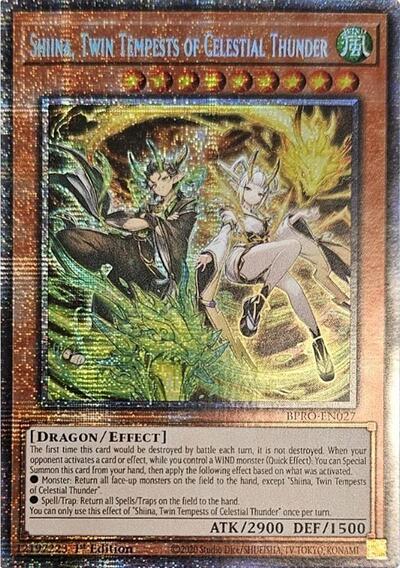 Shiina, Twin Tempests of Celestial Thunder (Starlight Rare) [BPRO-EN027-StR]