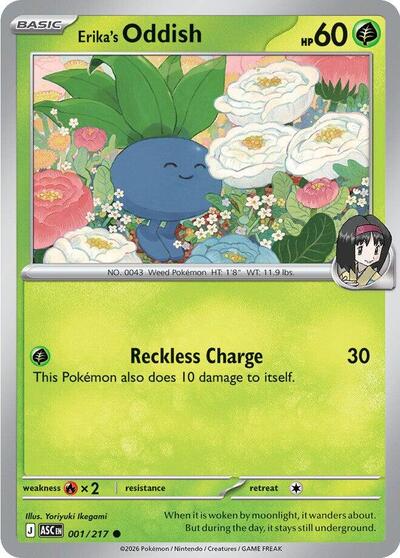 Erika's Oddish - 001/217 (Common) [ASC-001-C]