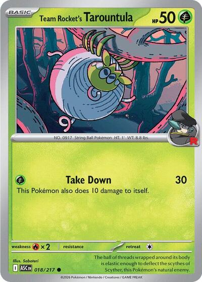 Team Rocket's Tarountula - 018/217 (Common) [ASC-018-C]