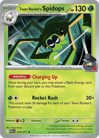 Team Rocket's Spidops - 019/217 (Rare) [ASC-019-R]