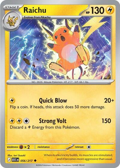 Raichu - 056/217 (Uncommon) [ASC-056-U]