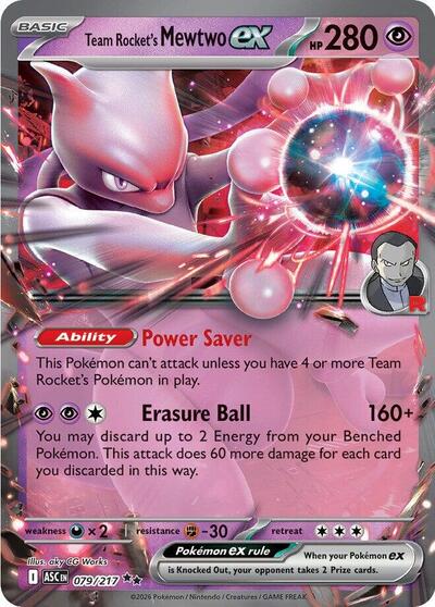 Team Rocket's Mewtwo ex - 079/217 (Double Rare) [ASC-079-DR]