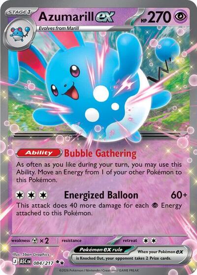 Azumarill ex - 084/217 (Double Rare) [ASC-084-DR]