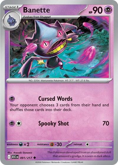 Banette - 091/217 (Uncommon) [ASC-091-U]