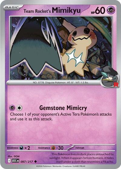 Team Rocket's Mimikyu - 097/217 (Uncommon) [ASC-097-U]