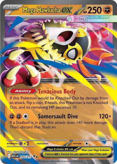 Mega Hawlucha ex - 116/217 (Double Rare) [ASC-116-DR]