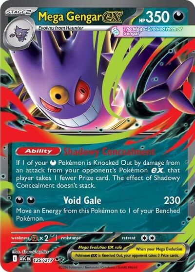 Mega Gengar ex - 125/217 (Double Rare) [ASC-125-DR]