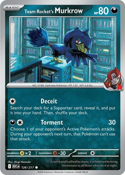 Team Rocket's Murkrow - 126/217 (Common) [ASC-126-C]