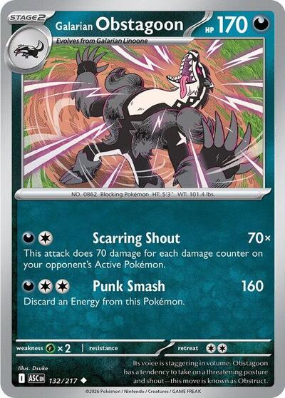 Galarian Obstagoon - 132/217 (Uncommon) [ASC-132-U]
