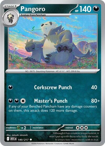 Pangoro - 140/217 (Uncommon) [ASC-140-U]