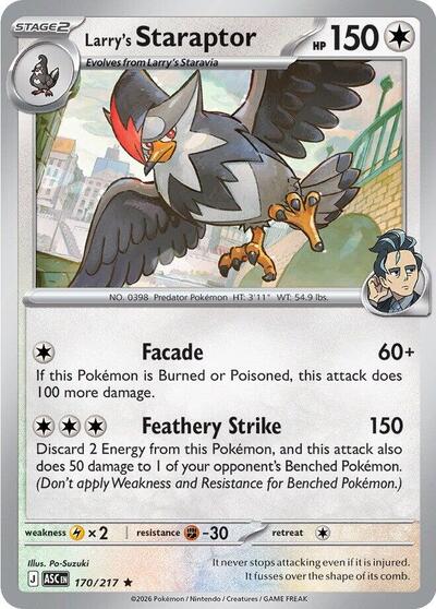 Larry's Staraptor - 170/217 (Rare) [ASC-170-R]