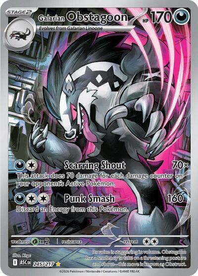 Galarian Obstagoon - 245/217 (Illustration Rare) [ASC-245-IR]