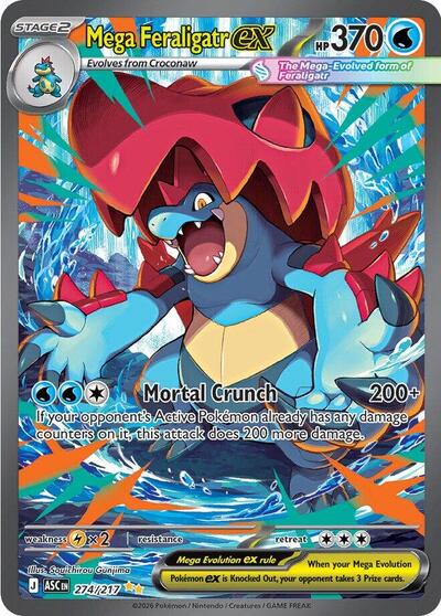 Mega Feraligatr ex - 274/217 (Special Illustration Rare) [ASC-274-SIR]
