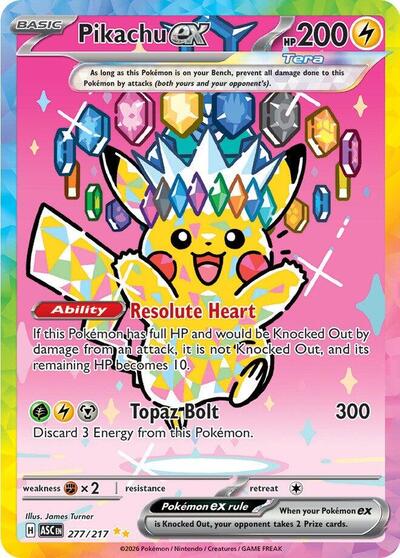 Pikachu ex - 277/217 (Special Illustration Rare) [ASC-277-SIR]