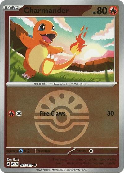 Charmander (Quick Ball) - 020/217 (Common) [ASC-020-C]