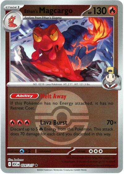 Ethan's Magcargo (Poke Ball) - 024/217 (Rare) [ASC-024-R]