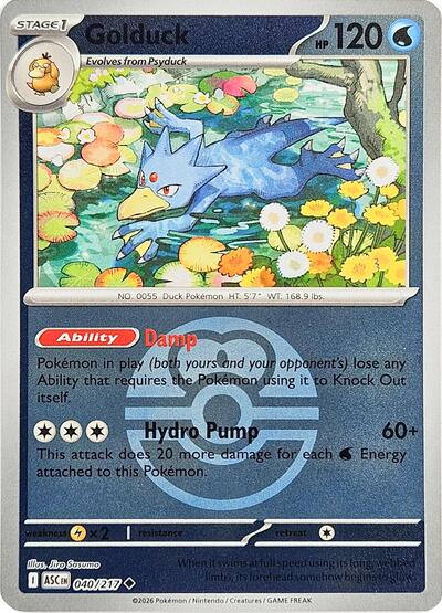 Golduck (Love Ball) - 040/217 (Uncommon) [ASC-040-U]