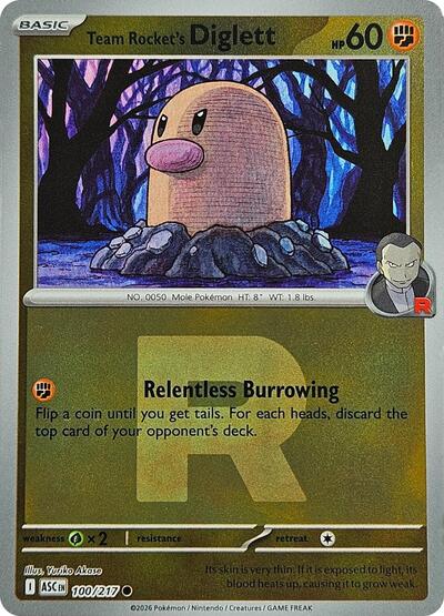 Team Rocket's Diglett (Dusk Ball) - 100/217 (Common) [ASC-100-C]