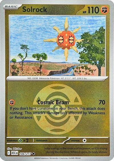 Solrock (Dusk Ball) - 106/217 (Uncommon) [ASC-106-U]