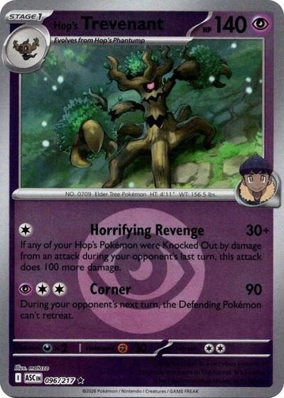 Hop's Trevenant (Energy Symbol Pattern) - 096/217 (Rare) [ASC-096-R]