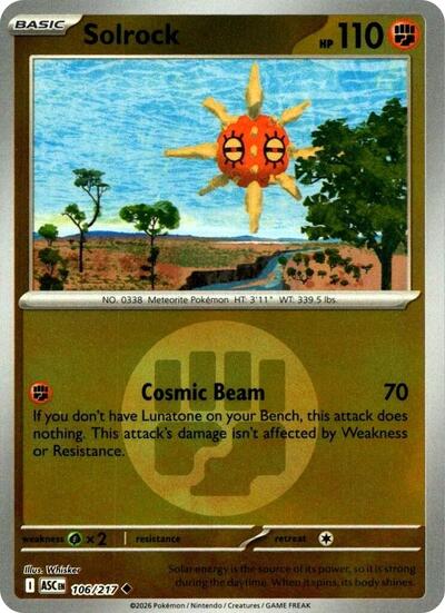 Solrock (Energy Symbol Pattern) - 106/217 (Uncommon) [ASC-106-U]