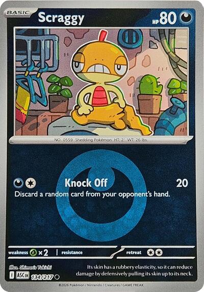 Scraggy (Energy Symbol Pattern) - 134/217 (Common) [ASC-134-C]
