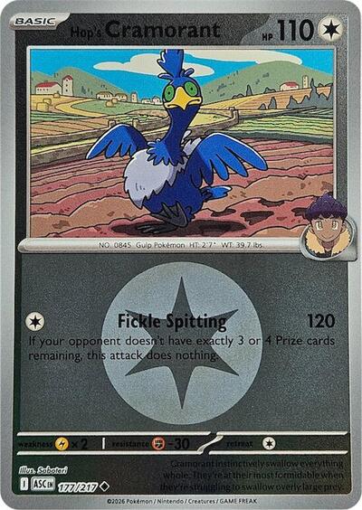 Hop's Cramorant (Energy Symbol Pattern) - 177/217 (Uncommon) [ASC-177-U]