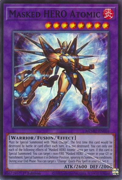 Masked HERO Atomic (Super Rare) [MZMU-EN016-SuR]