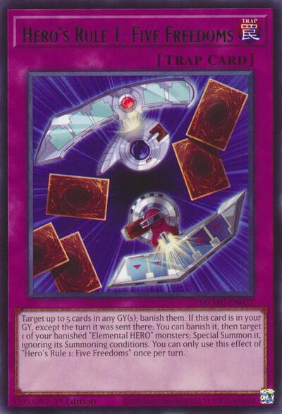 Hero's Rule 1: Five Freedoms (Rare) [MZMU-EN027-R]