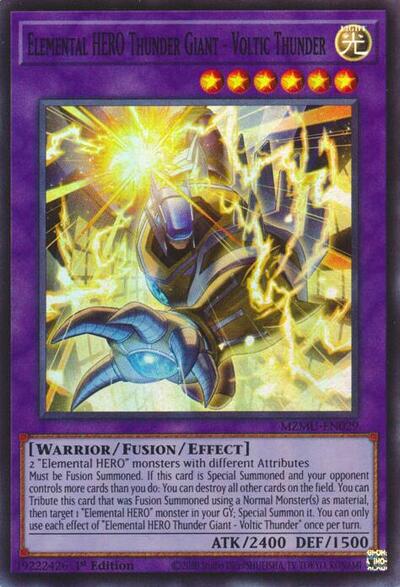 Elemental HERO Thunder Giant - Voltic Thunder (Super Rare) [MZMU-EN029-SuR]