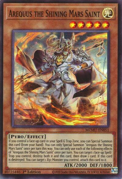 Arequus the Shining Mars Saint (Super Rare) [MZMU-EN051-SuR]