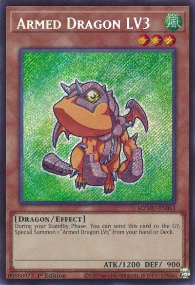 Armed Dragon LV3 (Secret Rare) [MZMU-EN063-SeR]