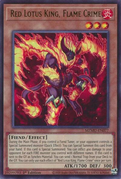 Red Lotus King, Flame Crime (Ultra Rare) [MZMU-EN077-UR]