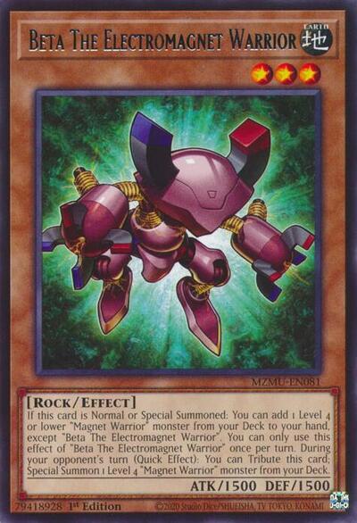 Beta The Electromagnet Warrior (Rare) [MZMU-EN081-R]