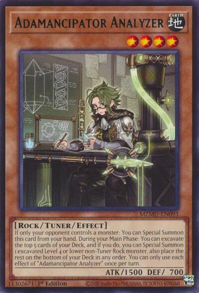 Adamancipator Analyzer (Rare) [MZMU-EN093-R]